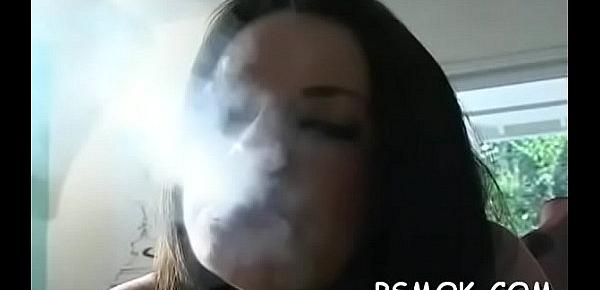  Lustful teenages like to masturbate during the time that smoking a cigarette